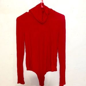 NWT : L/G Red Turtleneck Bodysuit